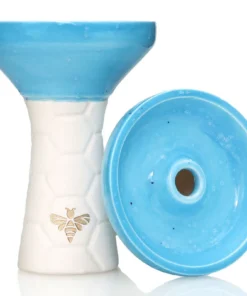Bee Hookah Phunnel Half Glazed White Sapphire