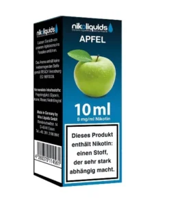 E-Liquid Nikoliquids Apfel mit 8 mg Nikotin