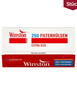 Winston Red Filterhülsen Extra Size AP (250 Stück)
