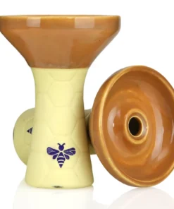 Bee Hookah Phunnel Yellow – Half Glazed Caramel