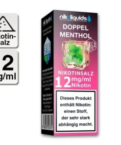 E-Liquid Nikotinsalz NIKOLIQUIDS Doppel Menthol 12 mg/ml