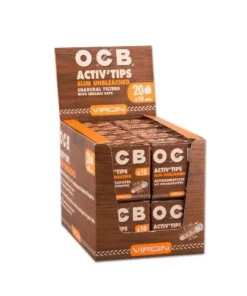 OCB Activ’Tips Slim 7mm Braun Aktivkohlefilter 10 Stück