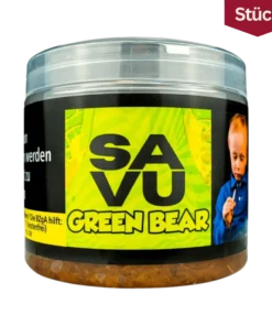 SaVu Green Bear Frische Birne Tabak Shishatabak Dose (200g)