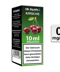 E-Liquid Nikoliquids Kirsche nikotinfrei Flasche 10 ml