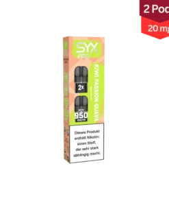 Syx Pod Vape E-Zigarette KIwi Passion Guava 20mg (1×2 Stück)