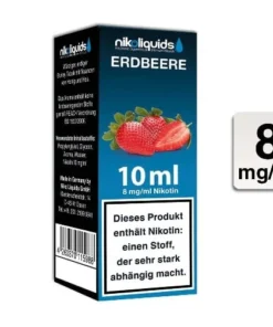E-Liquid Nikoliquids Erdbeere 8 mg/ml Flasche 10 ml