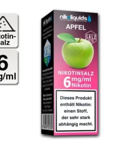 E-Liquid Nikotinsalz NIKOLIQUIDS Apfel 6 mg