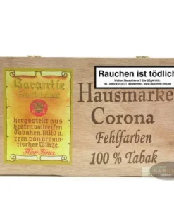 Hausmarke Corona Fehlfarben Brasil 25 Zigarren