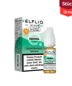 Elfliq Vape Liquid Menthol 10mg (10ml)