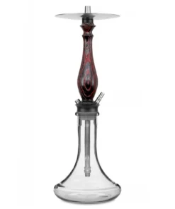 Hardwood Hookah Middle Wave Red Black Shisha