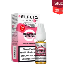 Elfliq Vape Liquid Strawberry Ice Cream 20mg (10ml)