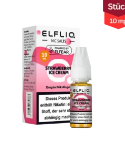 Elfliq Vape Liquid Strawberry Ice Cream 10mg (10ml)