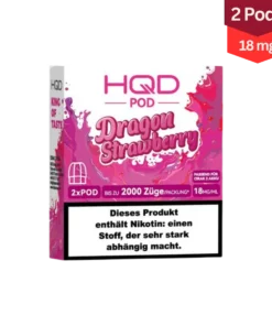 HQD Cirak Dragon Strawberry 2 Pod E-Zigarette Vape Liquid 18mg
