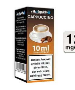 E-Liquid Nikoliquids Cappucino 12 mg/ml Flasche 10 ml