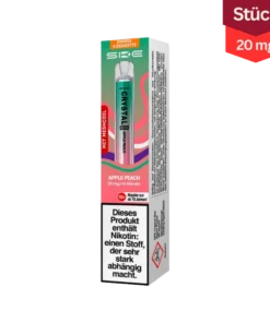 SKE Crystal Bar Apple Peach Vape Einweg E-Zigarette 20mg