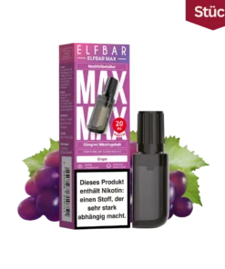 Elfbar Max Grape Nachfüllbehälter Vape Pod 20mg