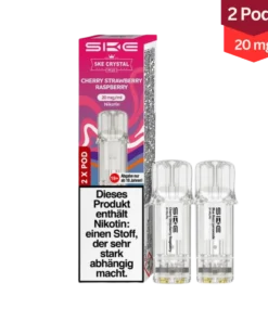 SKE Crystal Plus Cherry Strawberry Raspberry Vape Pods 20mg (1×2 Stück)