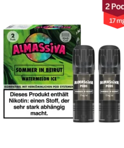 Al Massiva Sommer in Beirut Watermelon Ice Vape Pods 17mg (1×2 Stück)
