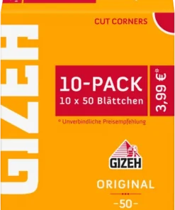 10x10er Pack Zigarettenpapier GIZEH Original