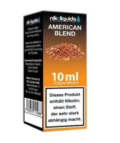 E-Liquid Nikoliquids Amercian Blend mit 12 mg Nikotin