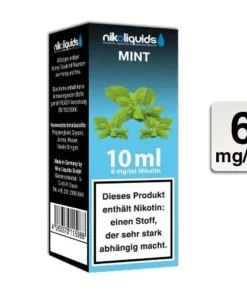 E-Liquid Nikoliquids Mint 6 mg/ml Flasche 10 ml