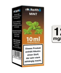E-Liquid Nikoliquids Mint 12 mg/ml Flasche 10 ml