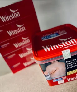 1 x Eimer Winston Red Titan 250 Gramm & 1.000 Winston Kingsize Hülsen