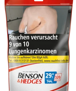 Beutel BENSON & HEDGES VOLUME Tabak RED 125 Gramm