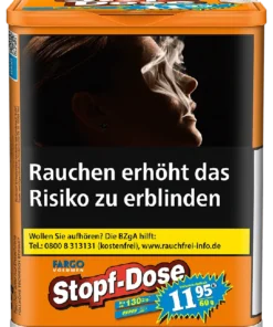 DOSE Zigarettentabak 60 Gramm FARGO Stopf-Dose Orange