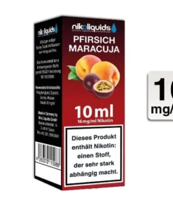 E-Liquid Nikoliquids Pfirsich Maracuja 16 mg/ml Flasche 10 ml