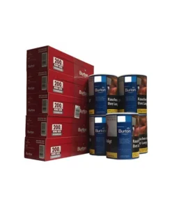 5 x Dosen BURTON Blue 120 Gramm & 1000 Burton Hülsen