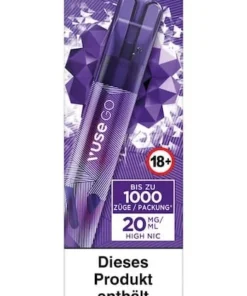 Einweg eZigarette Vuse GO Grape Ice 20mg bis zu 1000 Puffs