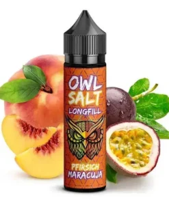 OWL Salt – Pfirsich Maracuja 10 ml – 60ml Flasche Aroma