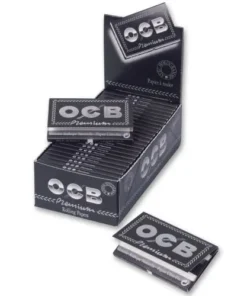 5 Heftchen à 100 Blättchen Zigarettenpapier OCB Schwarz Premium Short No. 4