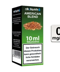 E-Liquid Nikoliquids American Blend nikotinfrei Flasche 10 ml