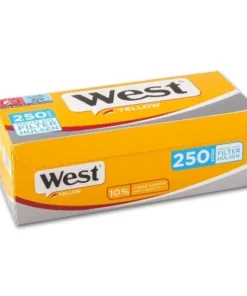 250 Stück WEST Special YELLOW Zigarettenhülsen