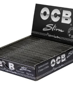 DISPLAY 25 Heftchen à 32 Blättchen Zigarettenpapier OCB Schwarz Premium Slim Extra Long