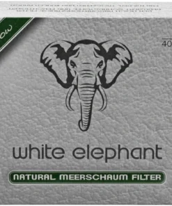 Pfeifenfilter White Elephant Natural Meerschaum Filter 9 mm 1 Schachtel à 40 Filter