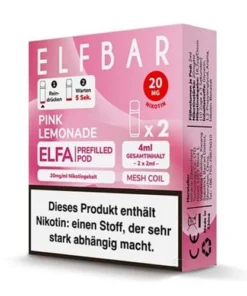 E-Liquidpod ELFBAR Elfa Pink Lemonade 20 mg 2 Pods