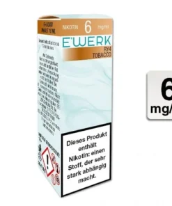 E-Liquid E’WERK RY4 6 mg (Tobacco)