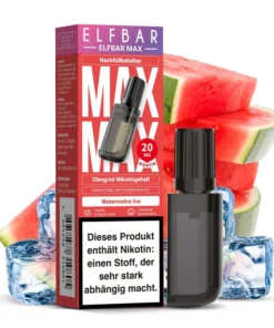 Elfbar Max Pod – Watermelon Ice 20mg Nikotingehalt