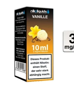 E-Liquid Nikoliquids Vanille 3 mg/ml Flasche 10 ml