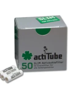 Zigarettenfilter ActiTube Slim Aktivkohle Filtersticks zum Eindrehen 50 Stück