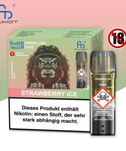 RandM Tornado Pods – Strawberry Ice