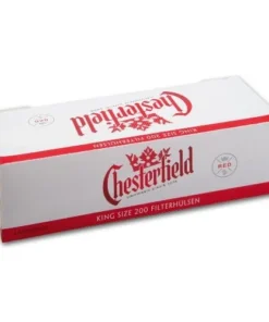 200 Stück Chesterfield Rot King Size Zigarettenhülsen