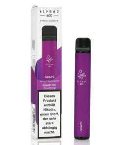 Elf Bar 600 Grape Aroma Einweg E-Shisha 20mg Nikotin