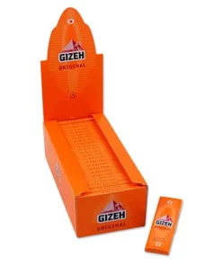 DISPLAY 50 Heftchen à 50 Blättchen Zigarettenpapier Gizeh Gelb