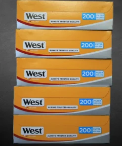 1.000 Stück West Yellow King Size Zigarettenhülsen