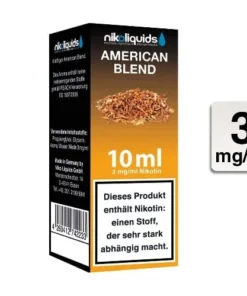 E-Liquid Nikoliquids American Blend 3 mg/ml Flasche 10 ml
