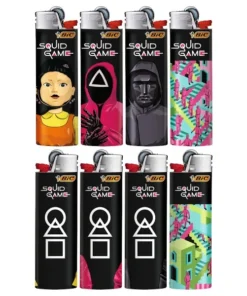Einwegfeuerzeug Stein BIC Maxi Squid Game Steller mit 50 Stück